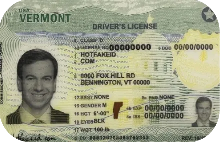 Sample Vermont driver license